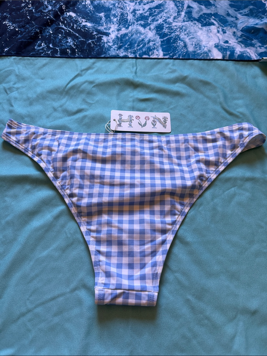 Hvn Blue Gingham Bikini Bottom - Nwt — image 3 of 3